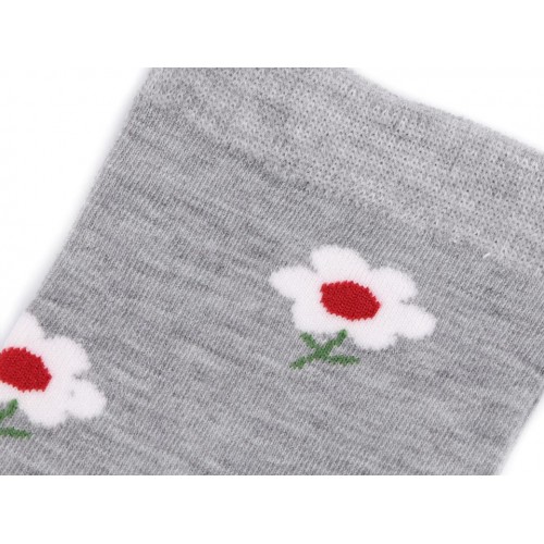 Dámske bavlnené ponožky kvety