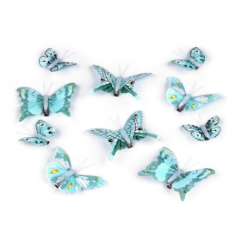 Dekorácia motýľ 3D s klipom
